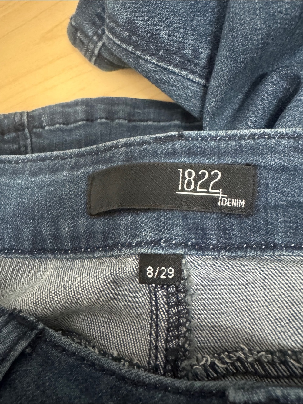 1822 Dark Blue Women's Flared Jeans - Picture 3 of 4